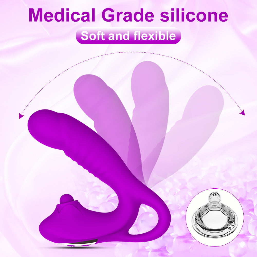 Bendable Silent Vibrator- Women Dual Motor Big Dildo, Handle Female Vibrator- Adult- Sex- Toy With 10 Vibration Modes