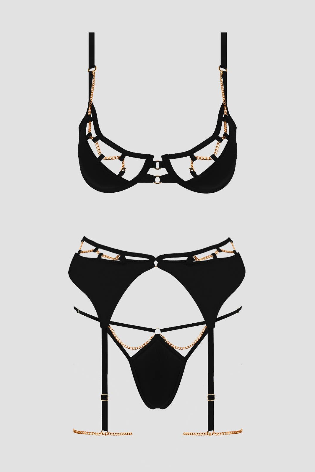 Satin and Chain Set