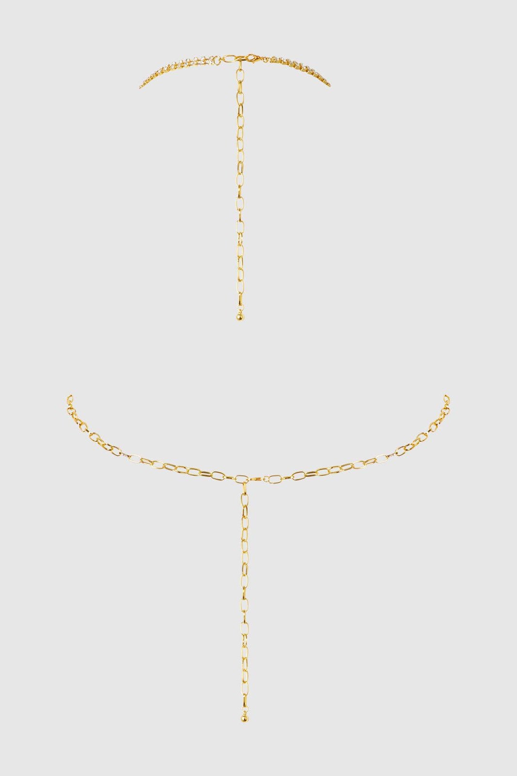 Open Front Rhinestone Top