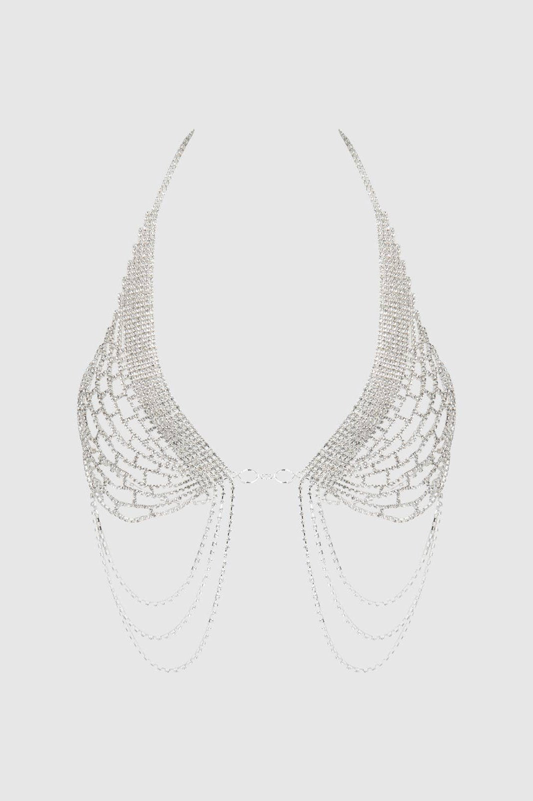 Open Front Rhinestone Top