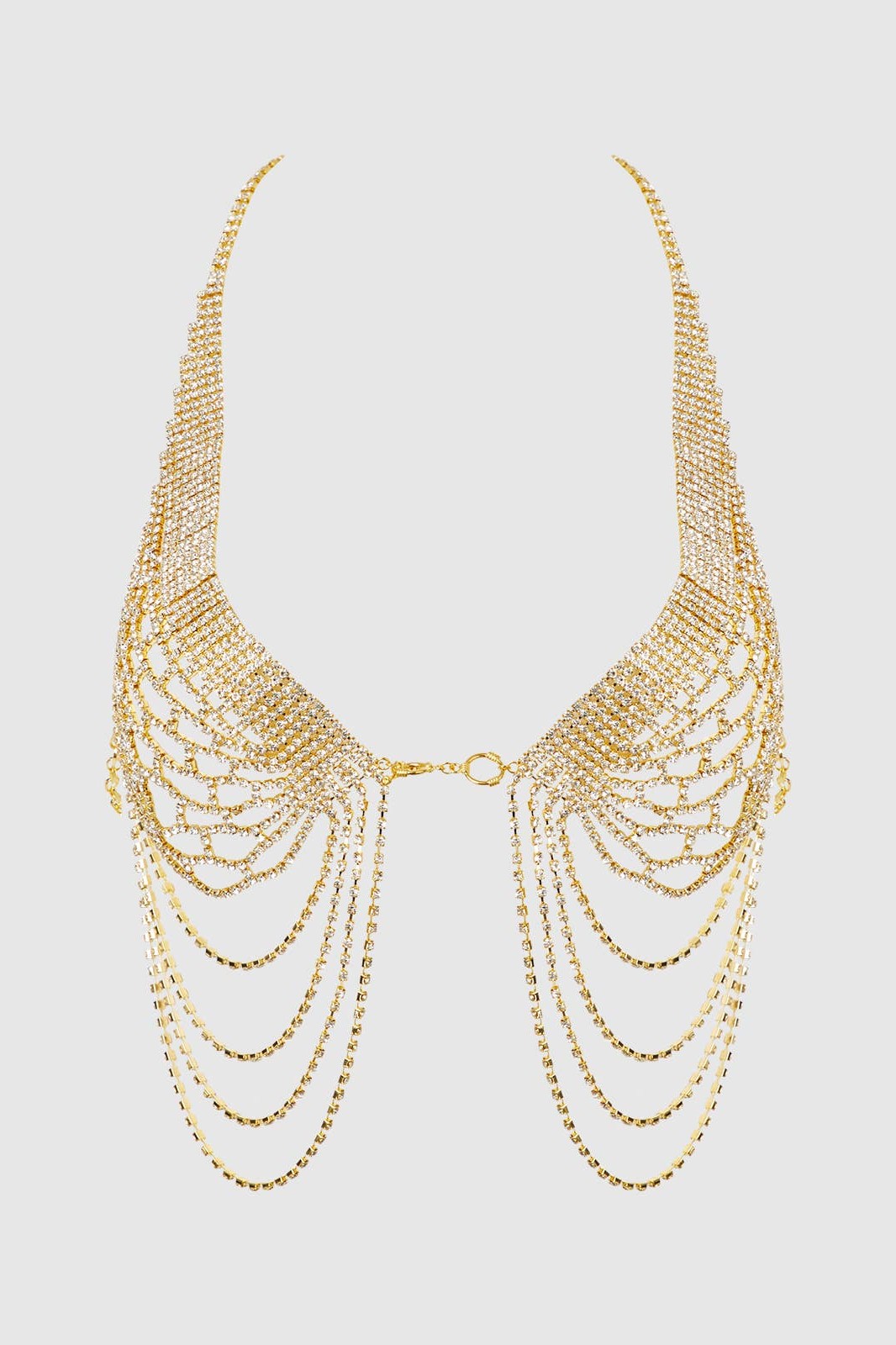 Open Front Rhinestone Top