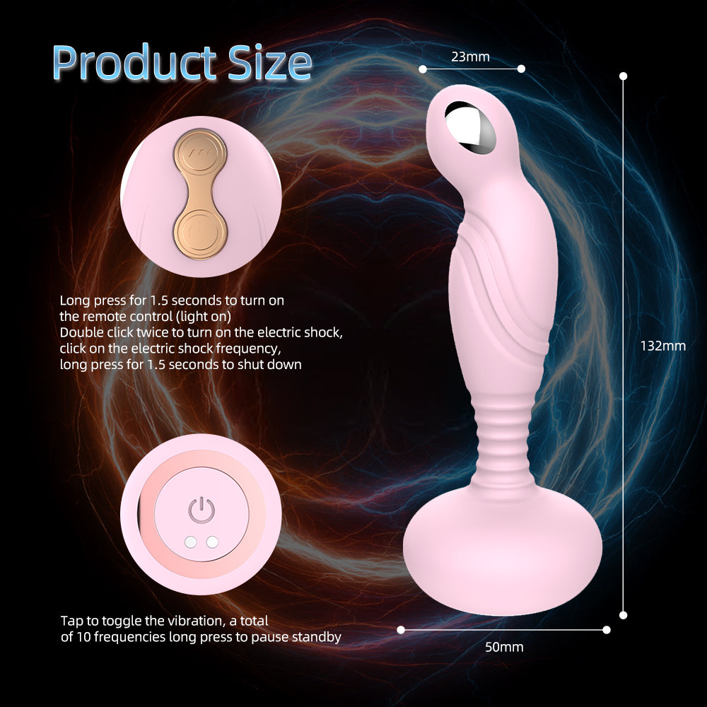 Liquid Silicone Wearable With Remote 10 Modes Recharge Pulling Butt Plug Dildo Mute Toy For Women Men-Black