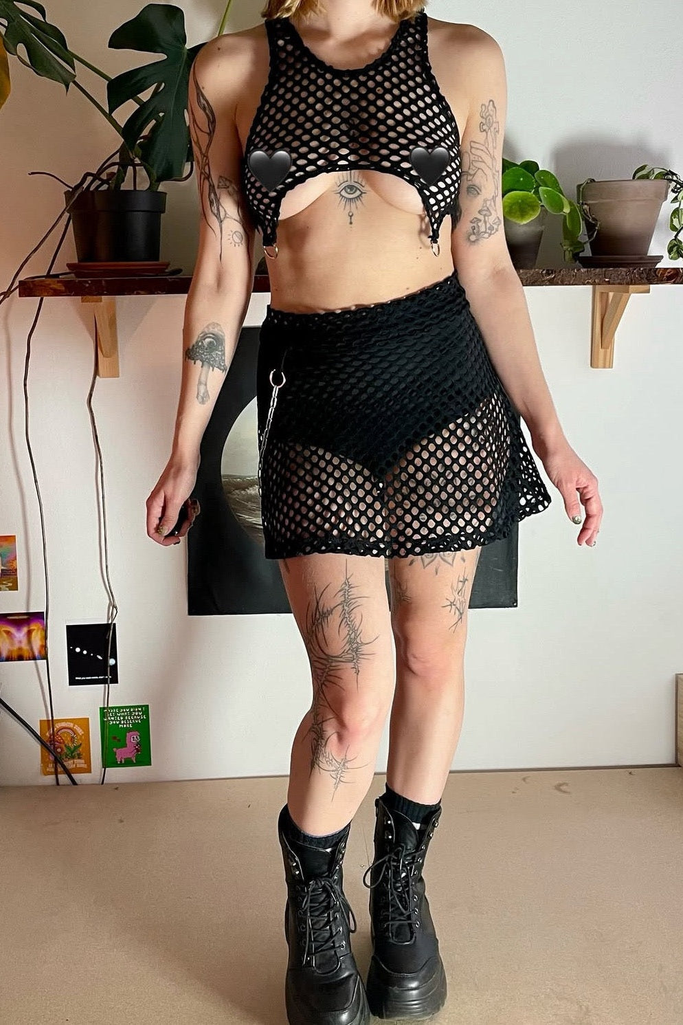 Fishnet Underboob Top