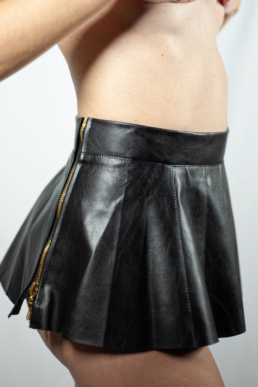 High Waist Front Zipper Skirt