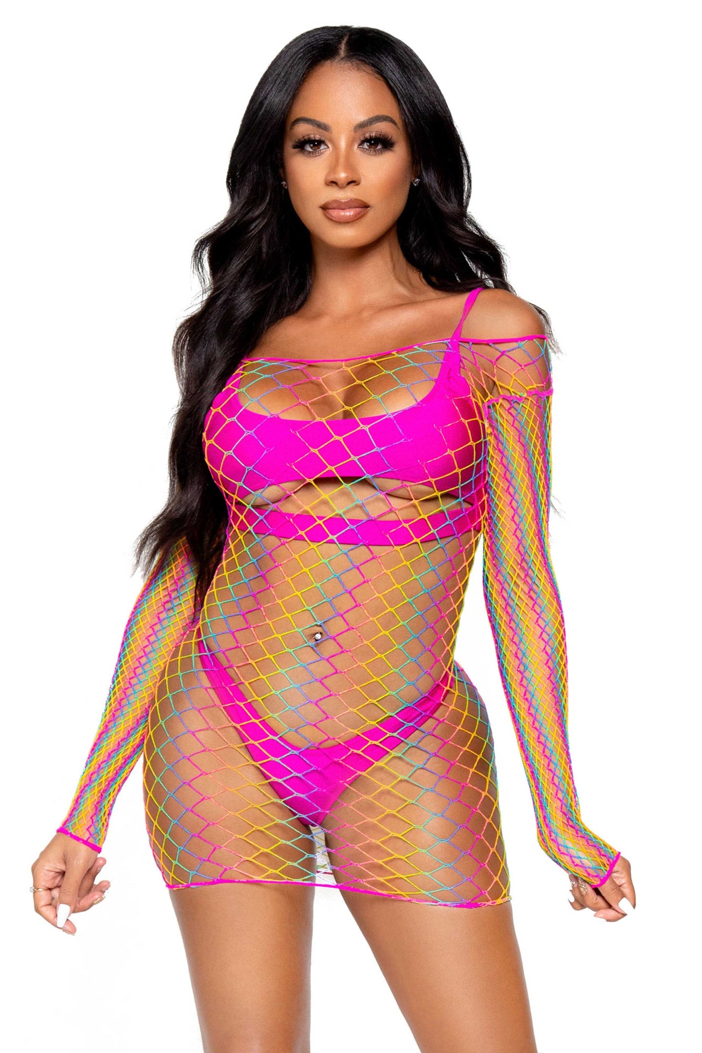 Rainbow Net Dress
