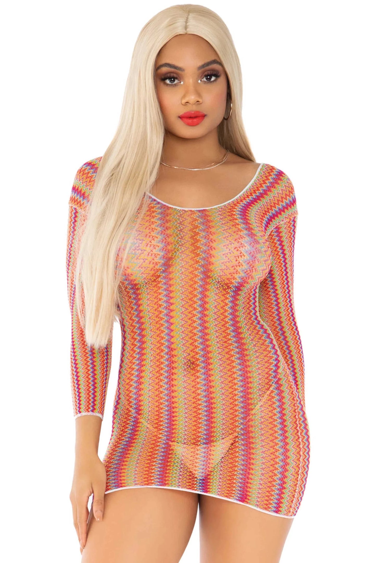 Zig Zag Net Dress