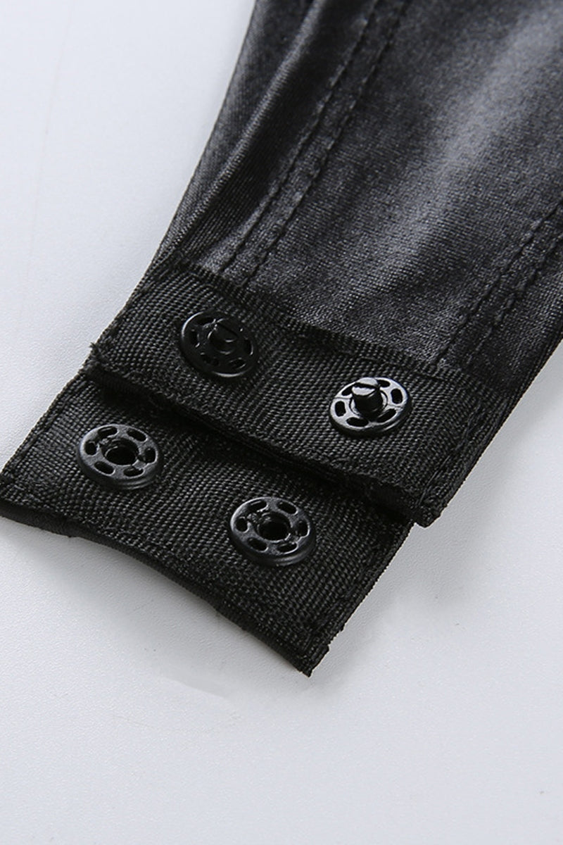 Tie-Up Patent Bodysuit