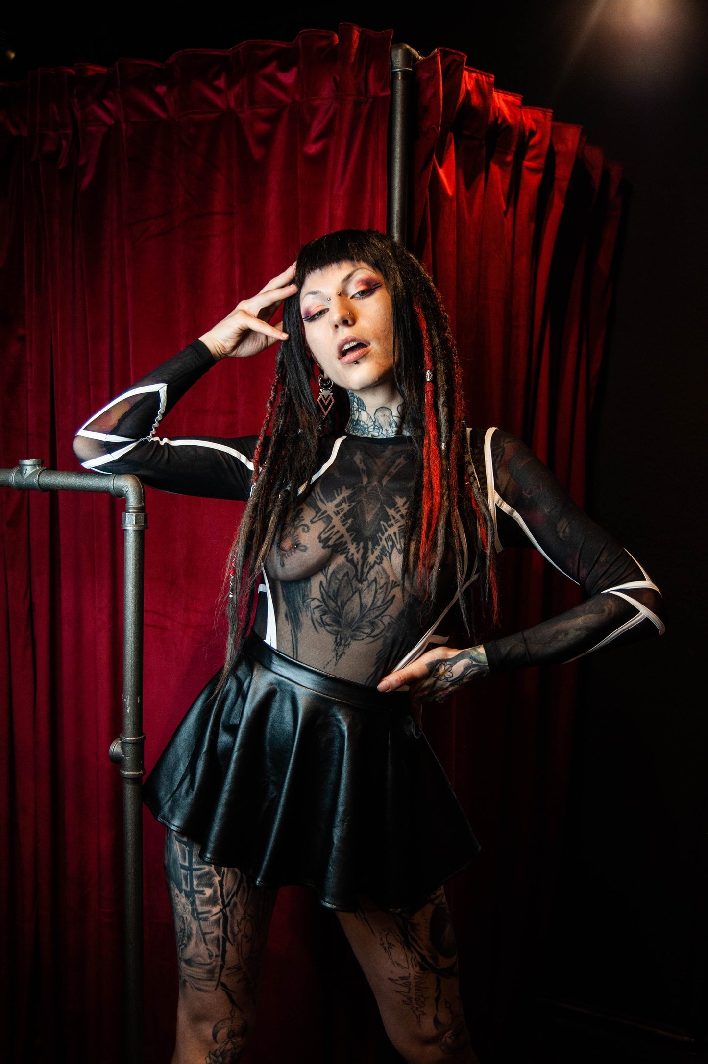 Flared Pleated Skirt