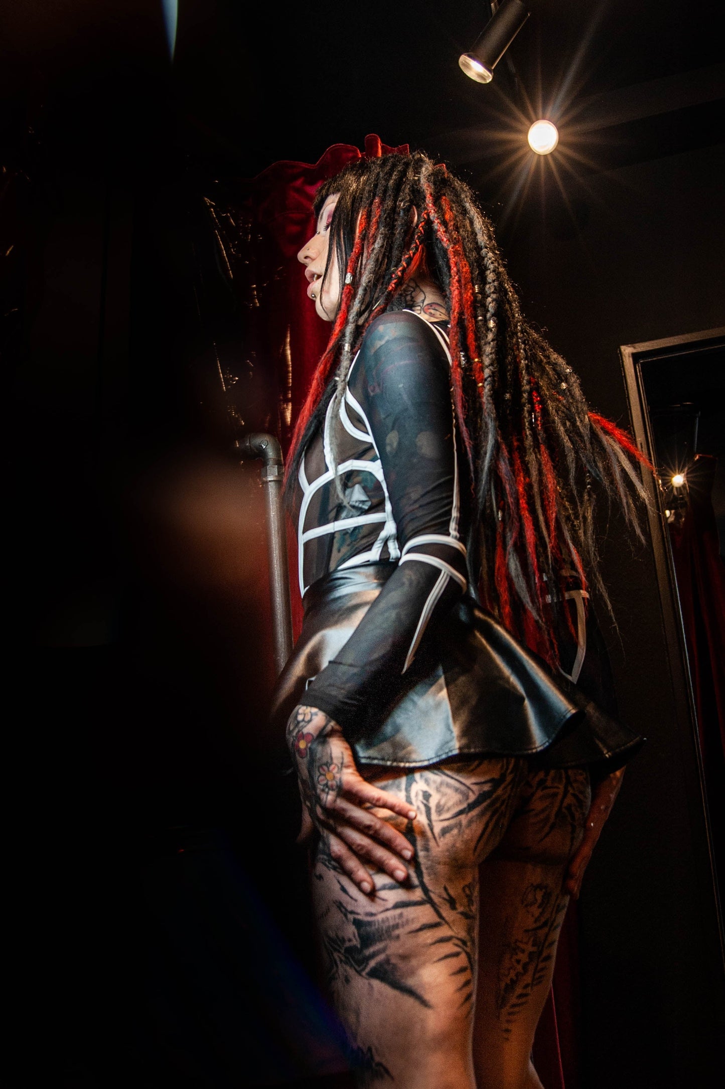 Flared Pleated Skirt