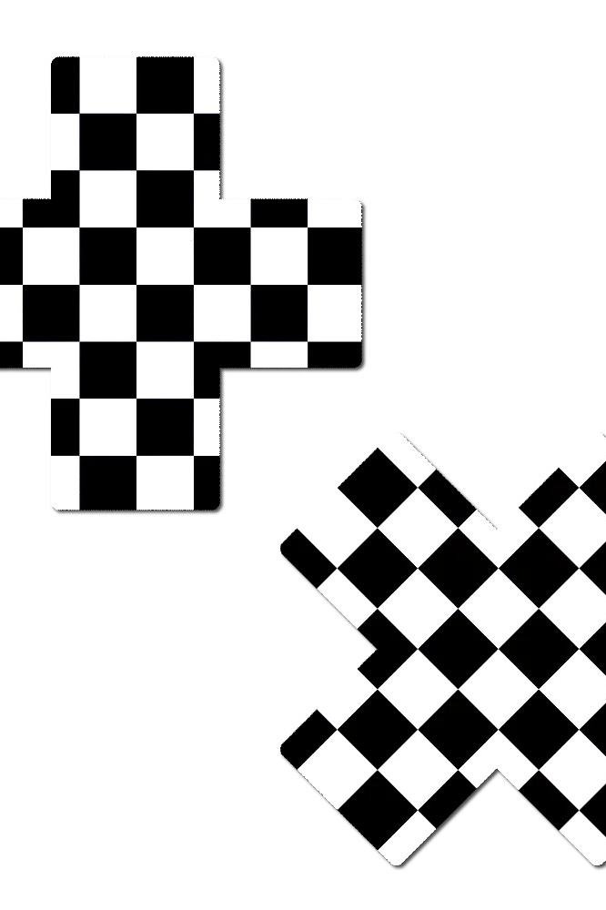 Glitter Cross Nipple Pasties - Plus X