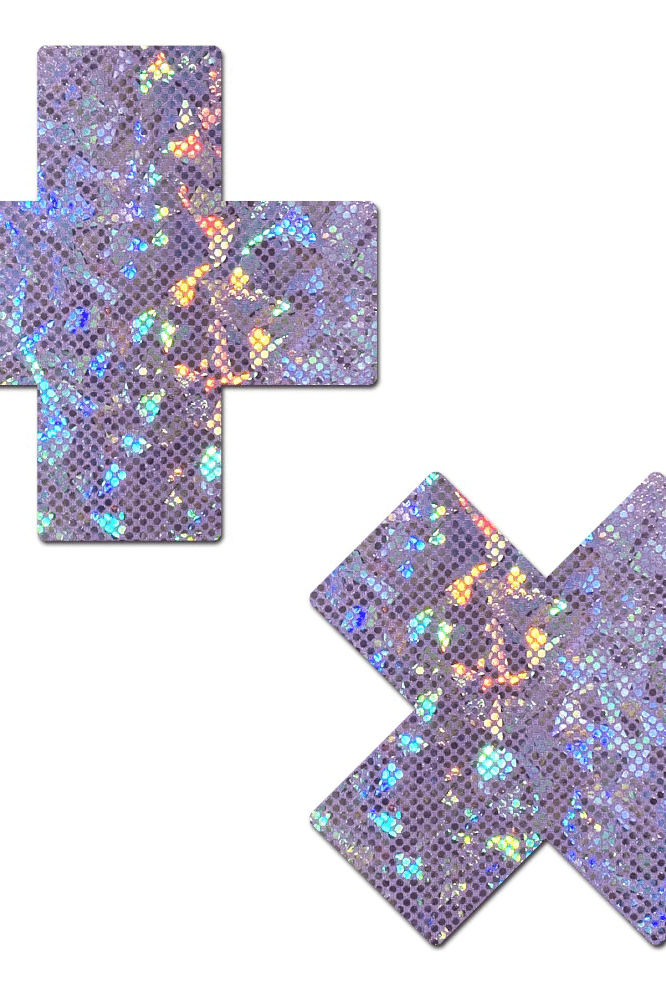 Glitter Cross Nipple Pasties - Plus X