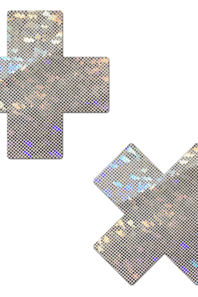 Glitter Cross Nipple Pasties - Plus X