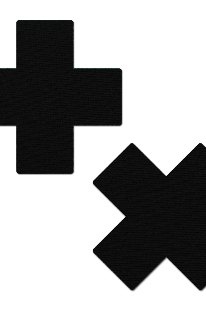 Glitter Cross Nipple Pasties - Plus X