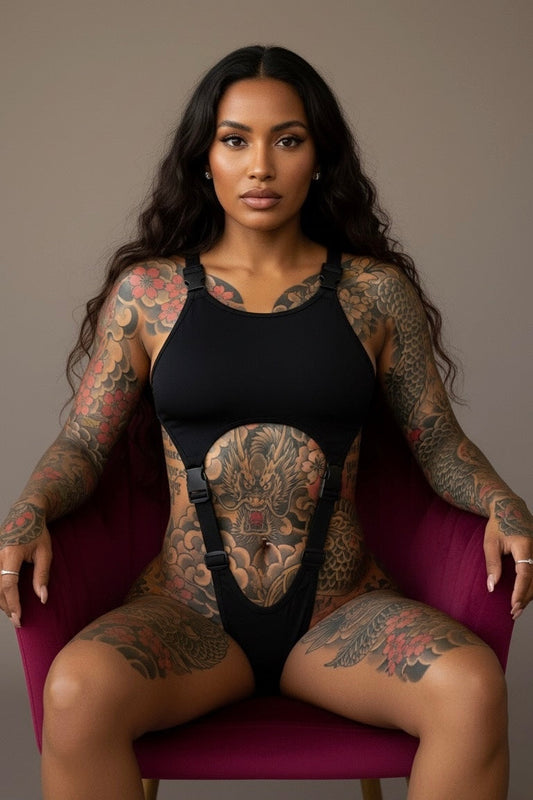 Cut Out Strap Bodysuit