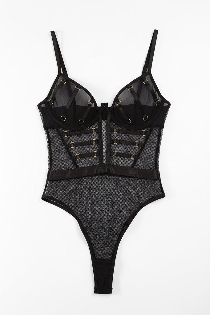 Lace See Through Bodysuit
