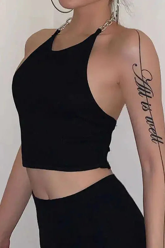 Chain Back Crop Top