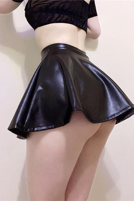 Flared Pleated Skirt