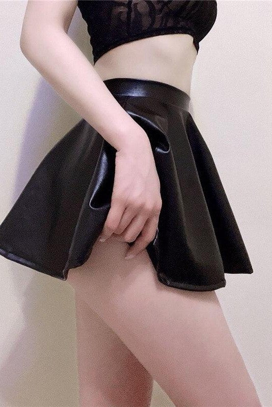 Flared Pleated Skirt