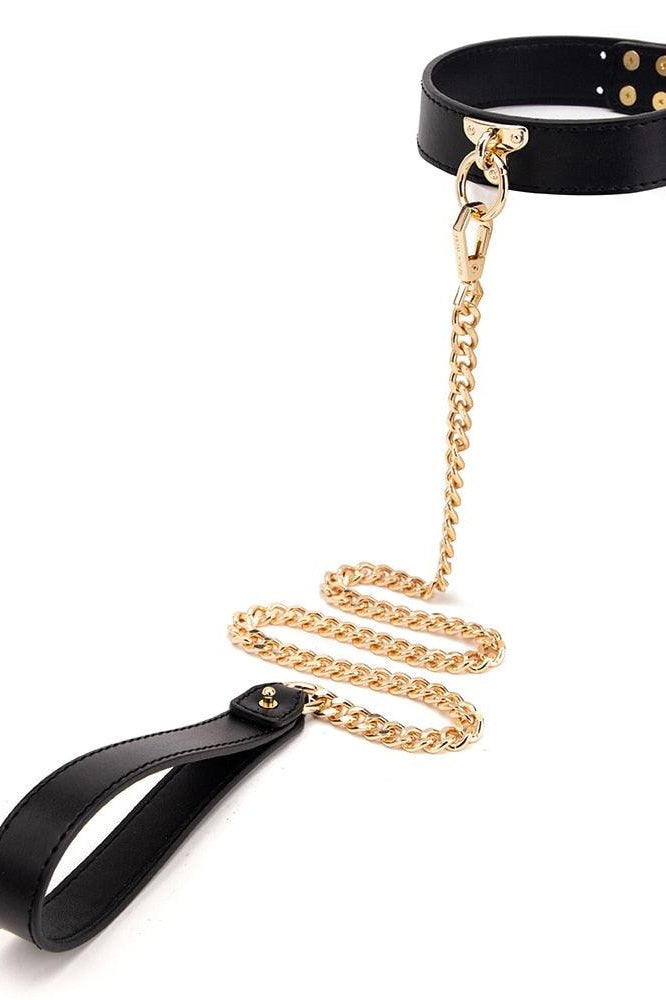 Faux Leather Collar and Leash