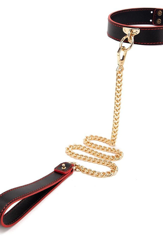 Faux Leather Collar and Leash