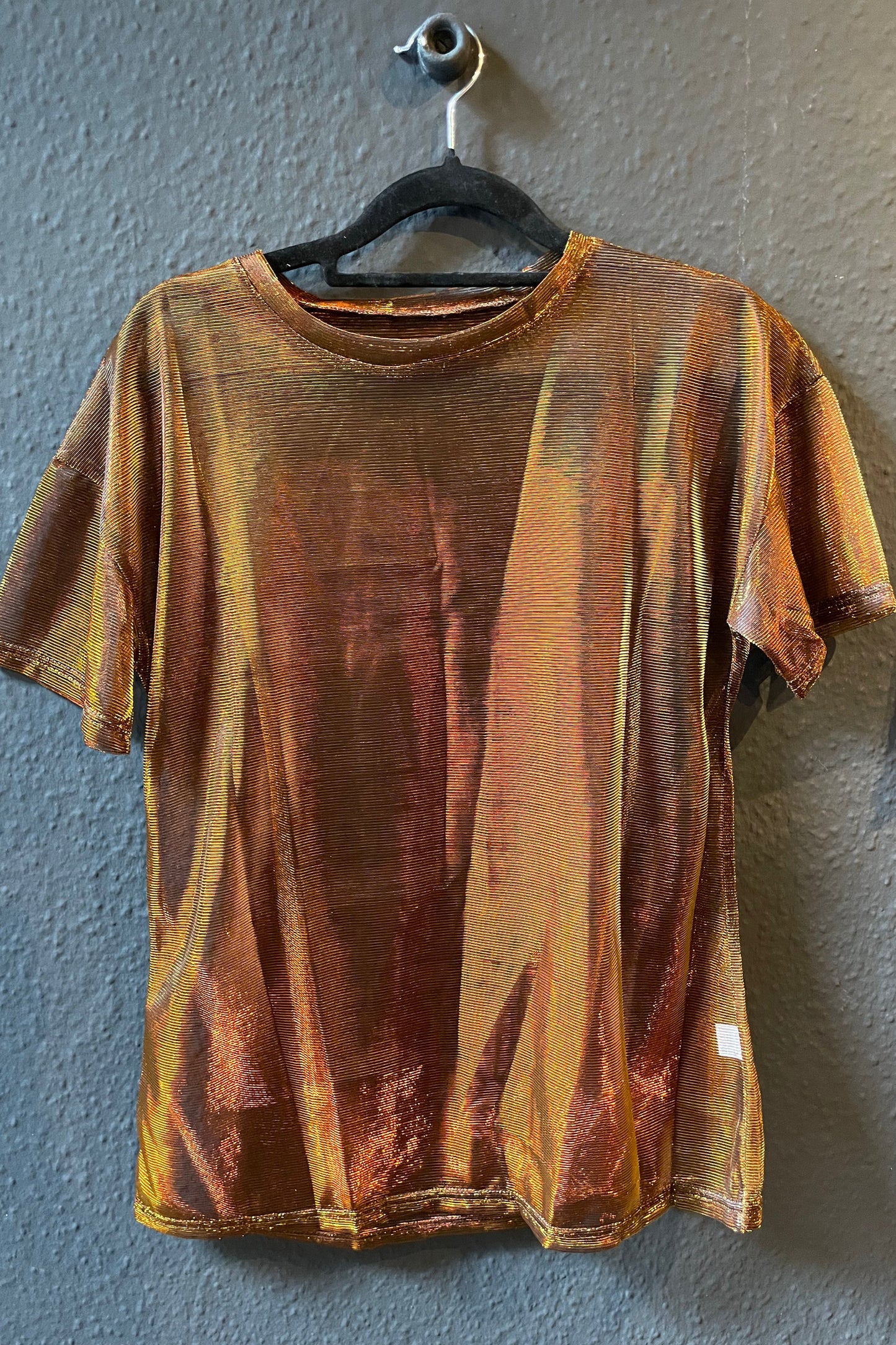 Transparent Glossy Round Neck T-shirt