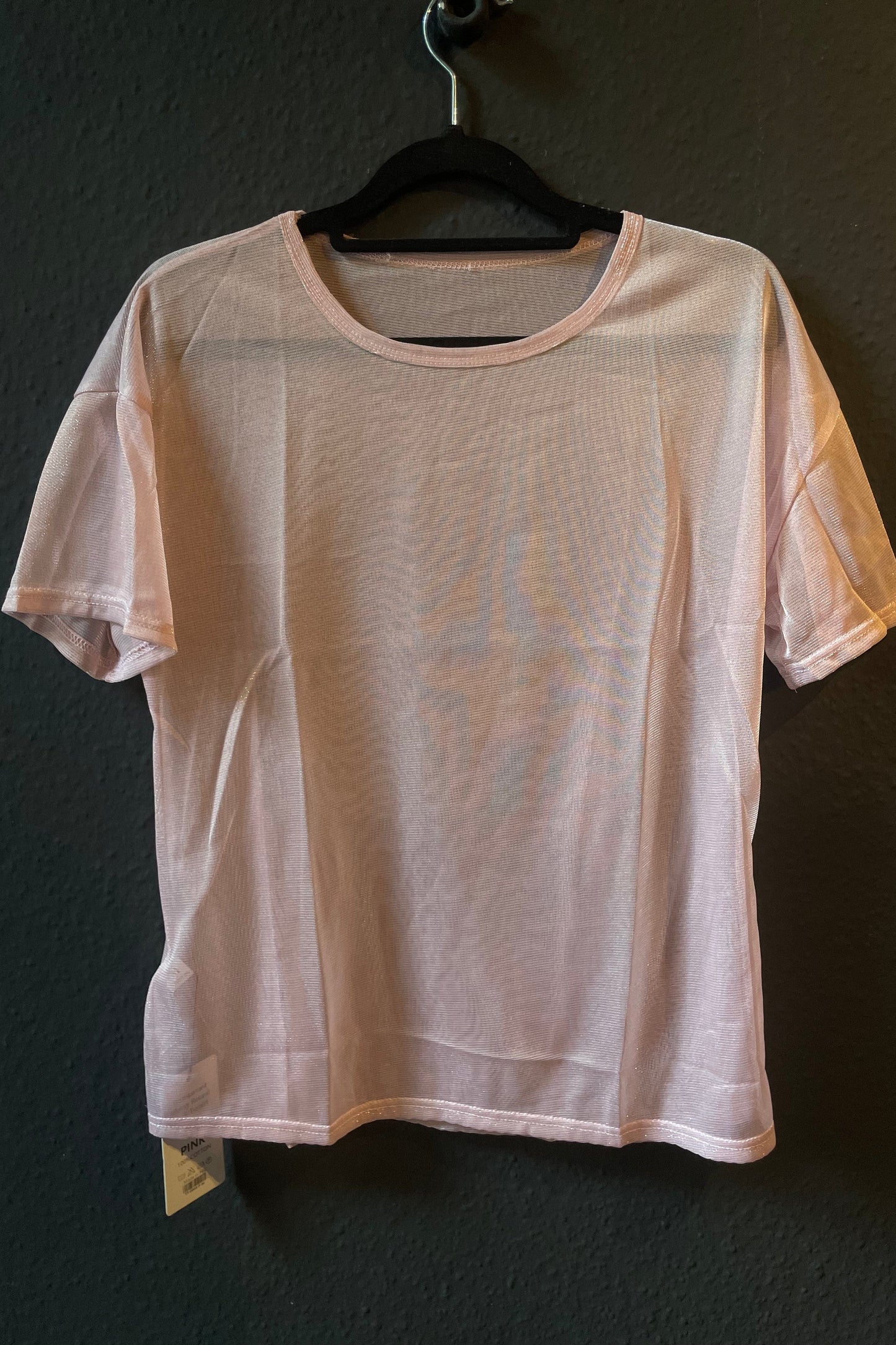 Transparent Glossy Round Neck T-shirt