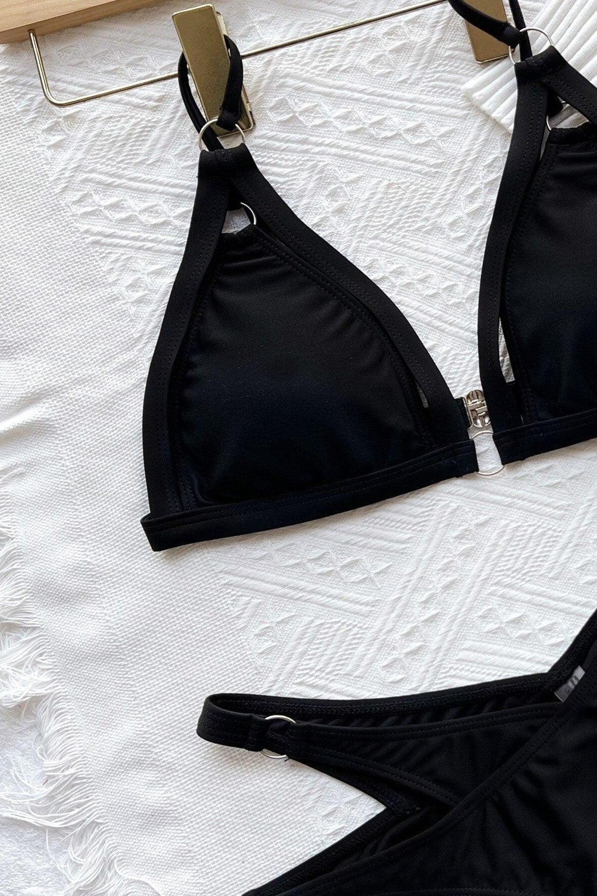 Solid Push Up Triangle Swimwear