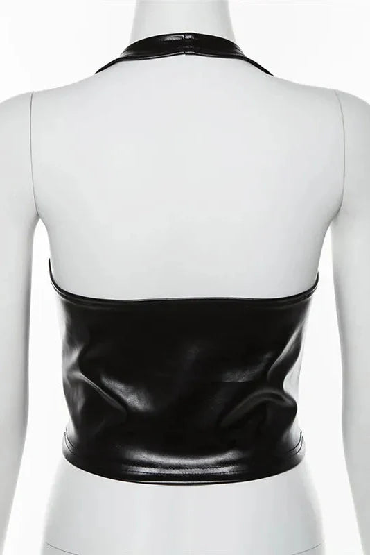 Backless Tie Up Crop Top