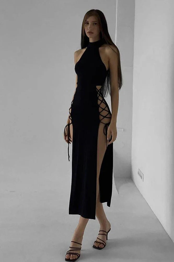 High Waist Bandage Maxi Dress