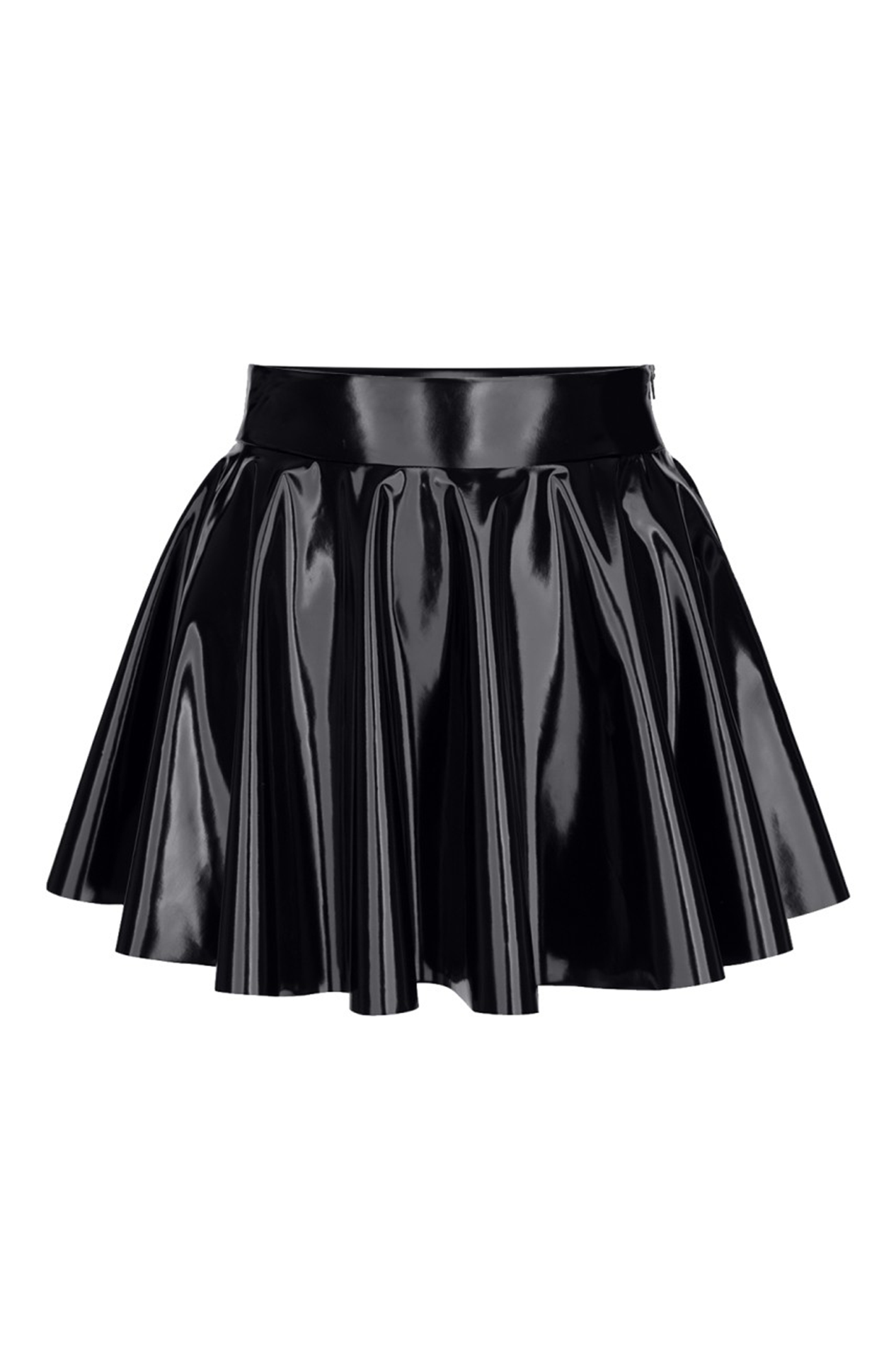 Pleated Vinyl Skirt