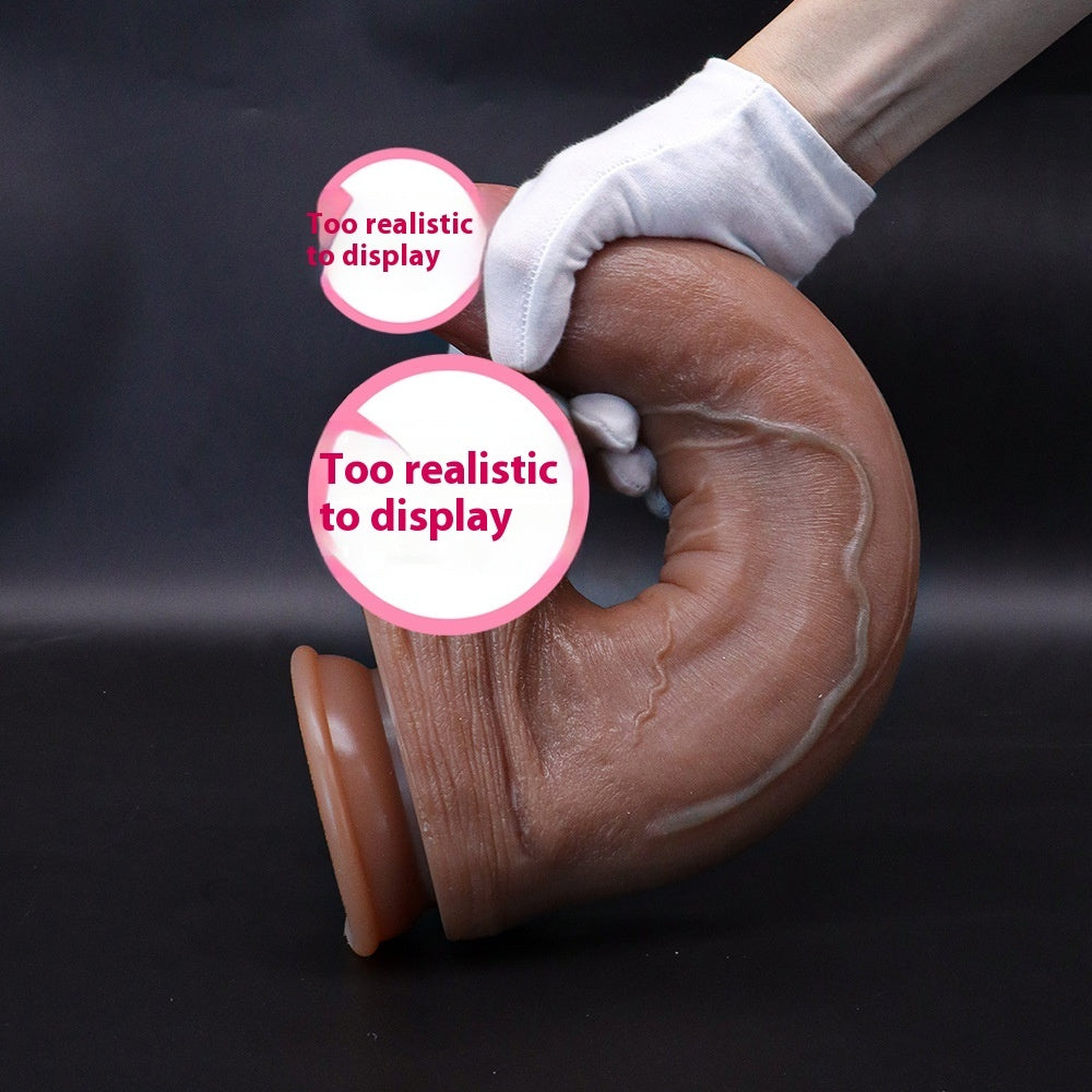 Women's Liquid Silicone Super Large Soft Thick Realistic Green Band Prominent