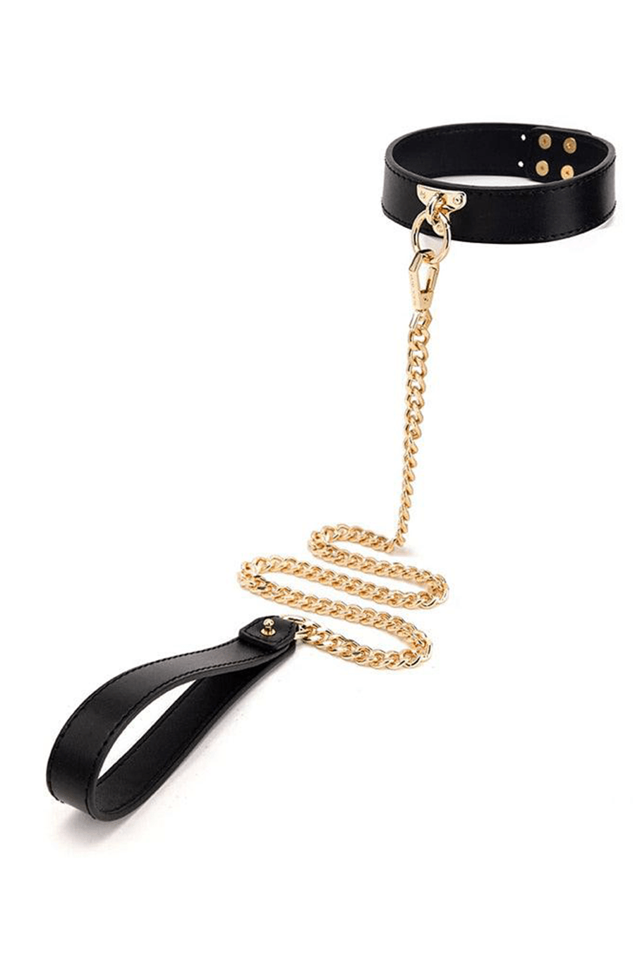 Faux Leather Collar and Leash
