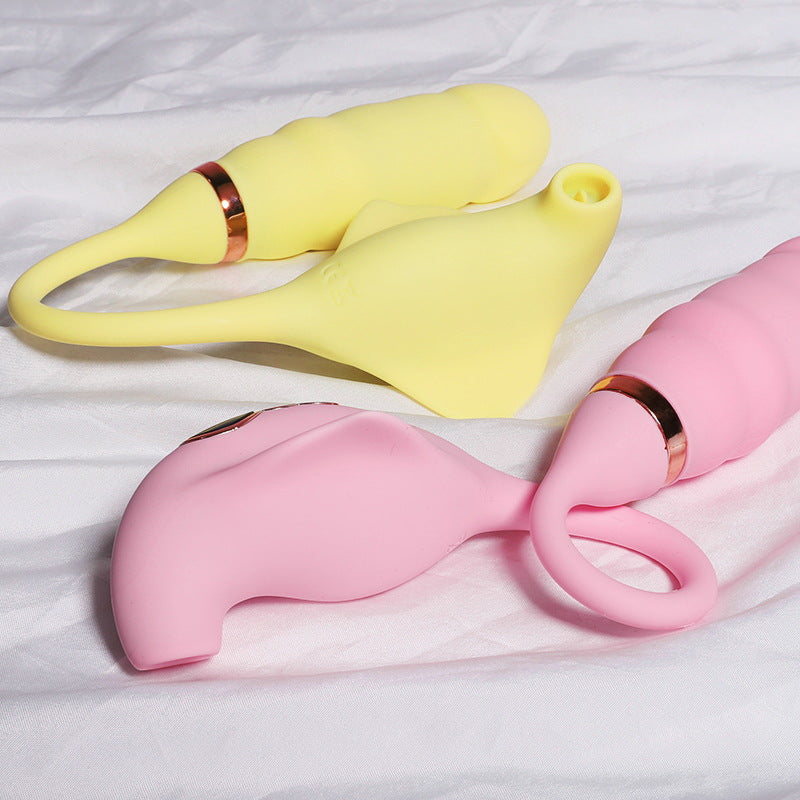 Women's Manta Ray Telescopic Sucking Vibrator Toy