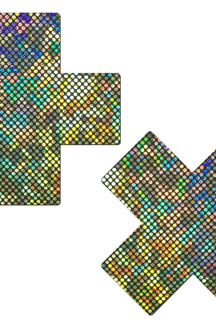 Glitter Cross Nipple Pasties - Plus X