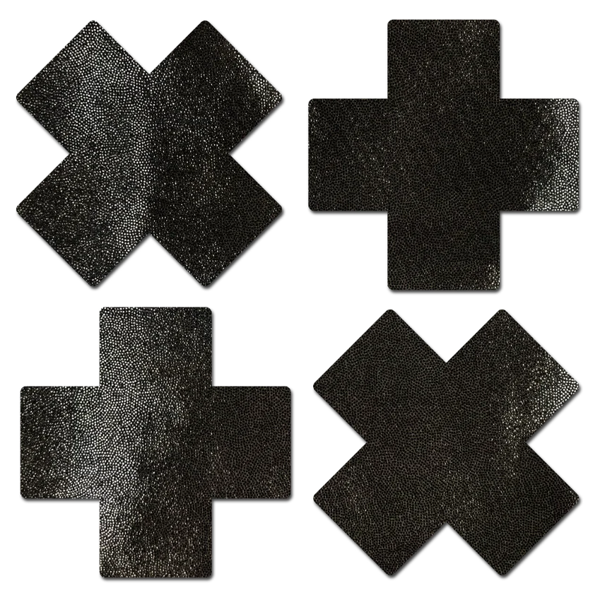 Glitter Cross Nipple Pasties - Plus X