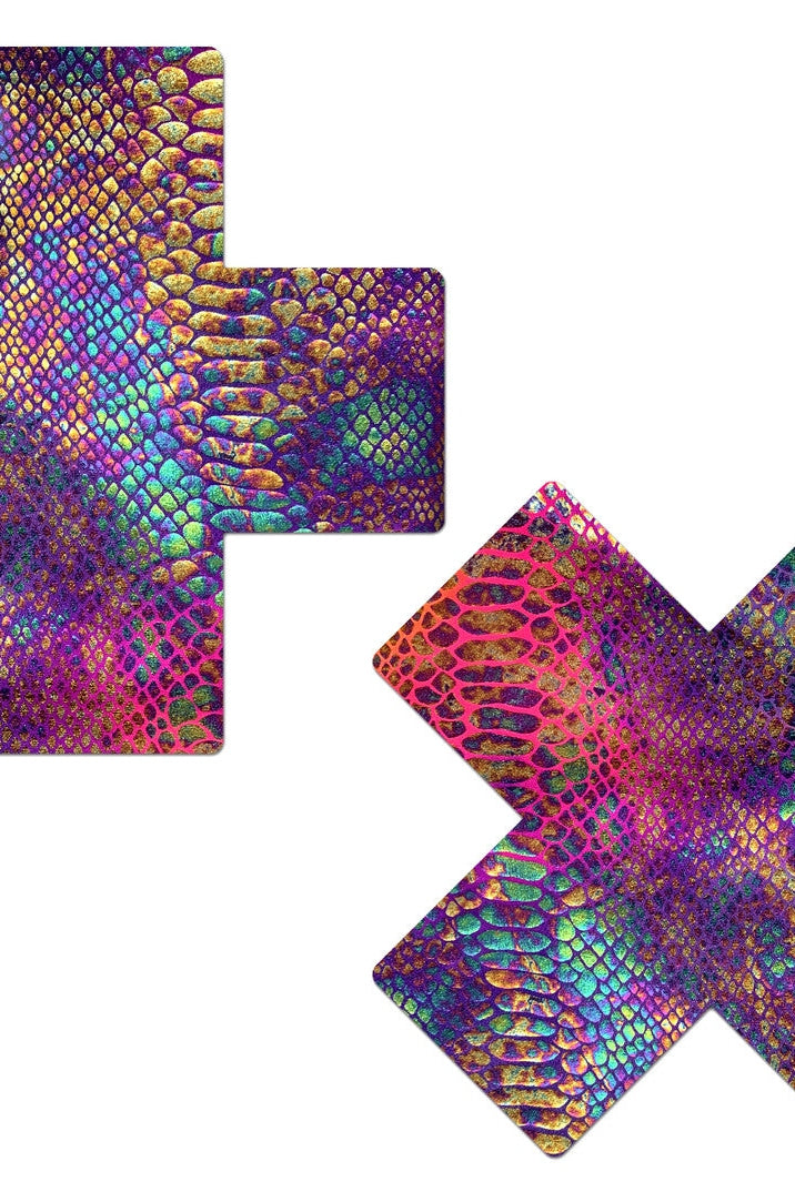 Glitter Cross Nipple Pasties - Plus X