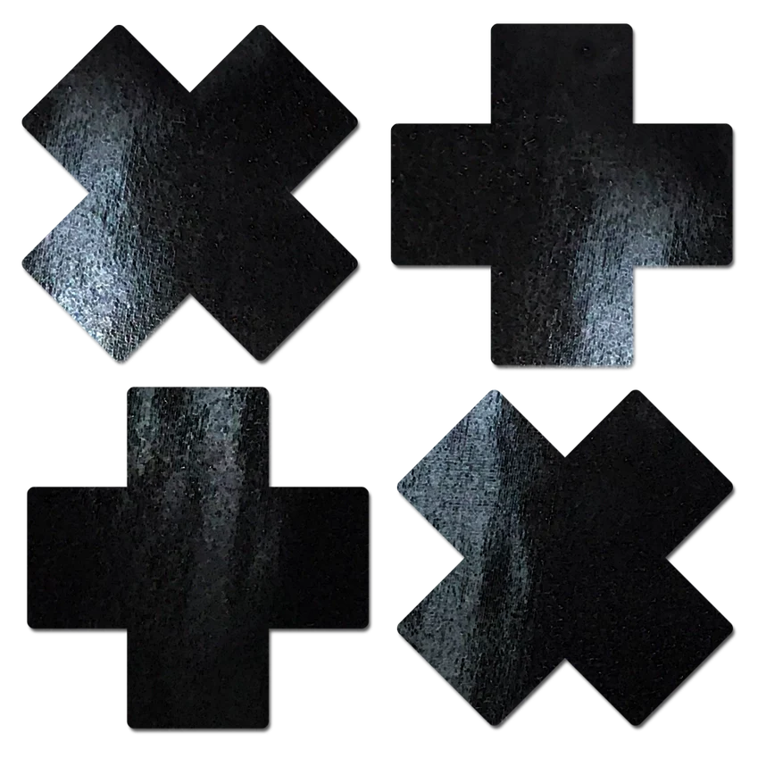 Glitter Cross Nipple Pasties - Plus X