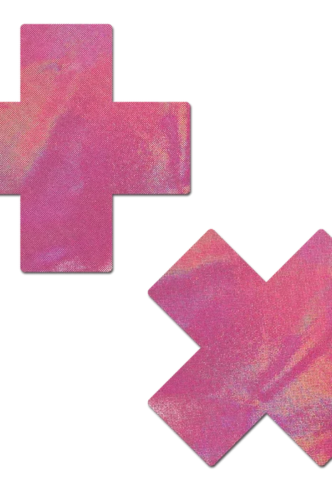 Glitter Cross Nipple Pasties - Plus X