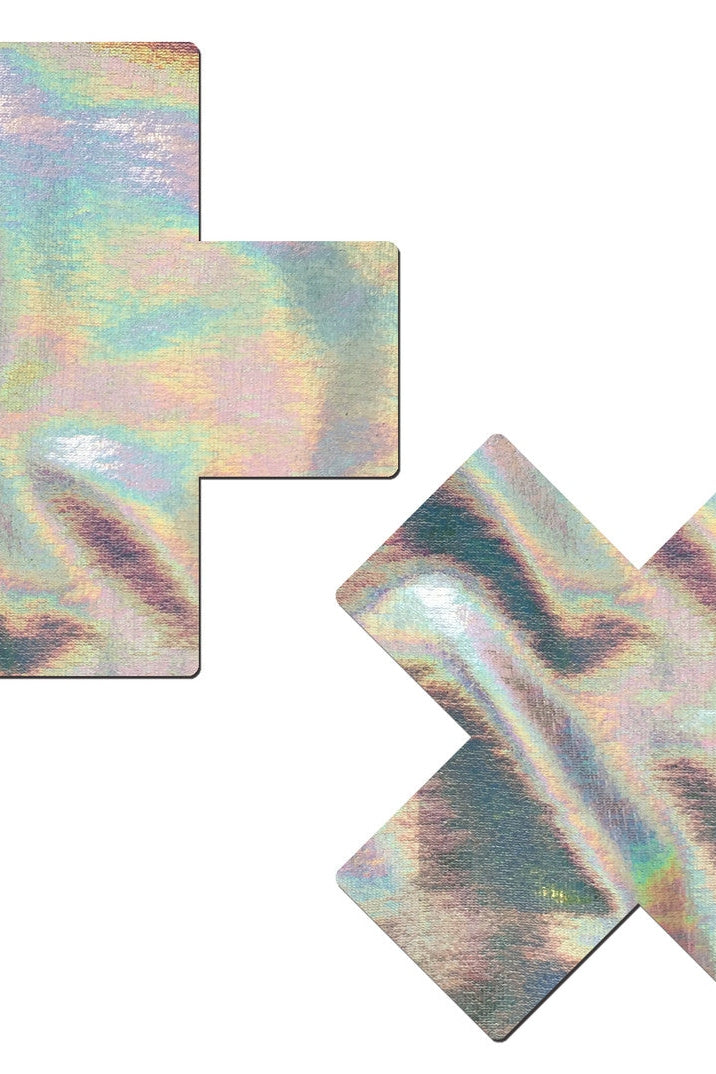 Glitter Cross Nipple Pasties - Plus X