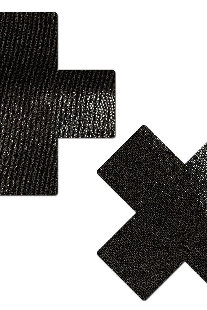 Glitter Cross Nipple Pasties - Plus X