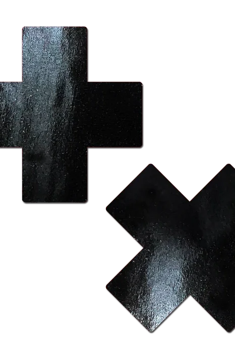 Glitter Cross Nipple Pasties - Plus X