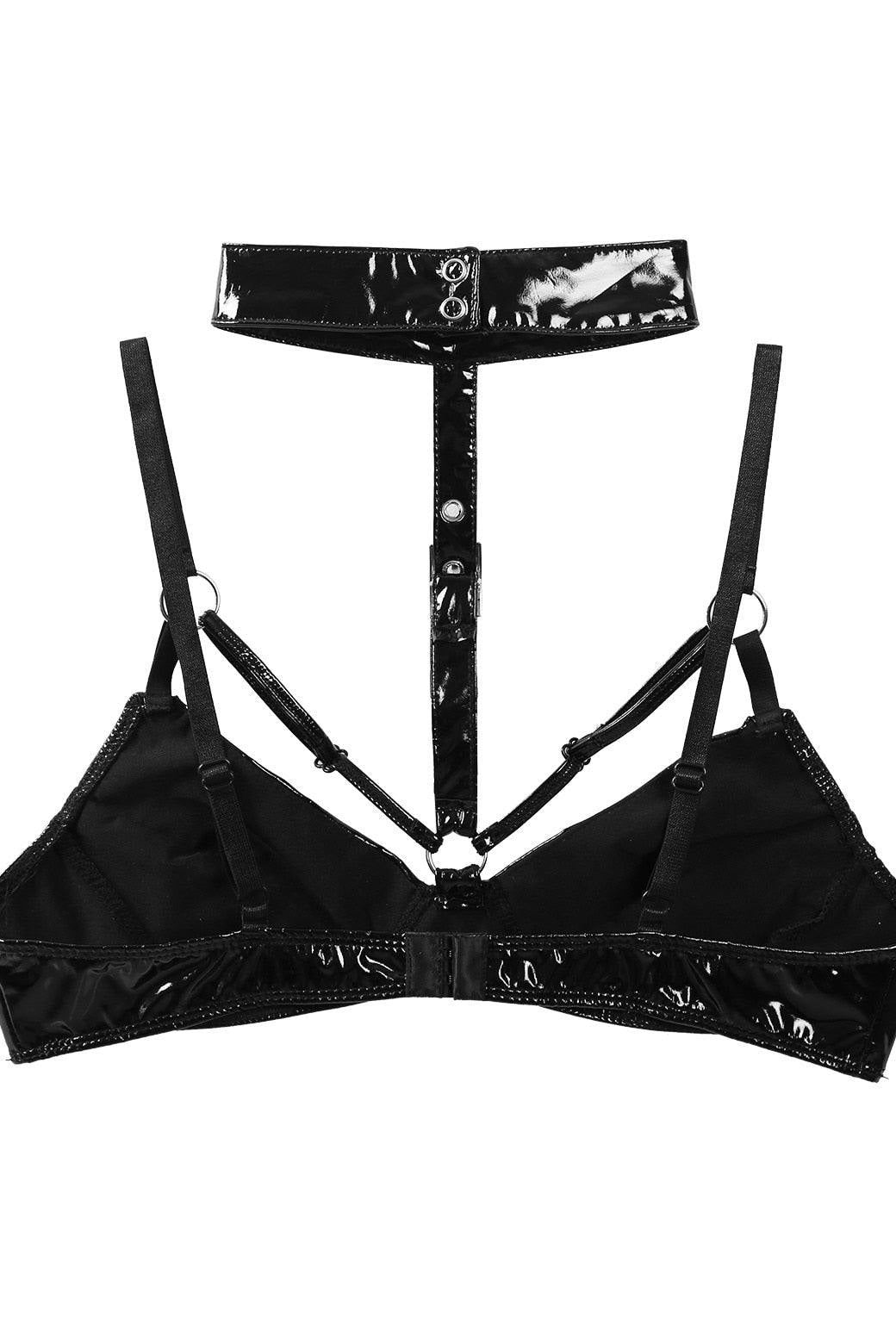 Crop Top Wet Look Patent Top