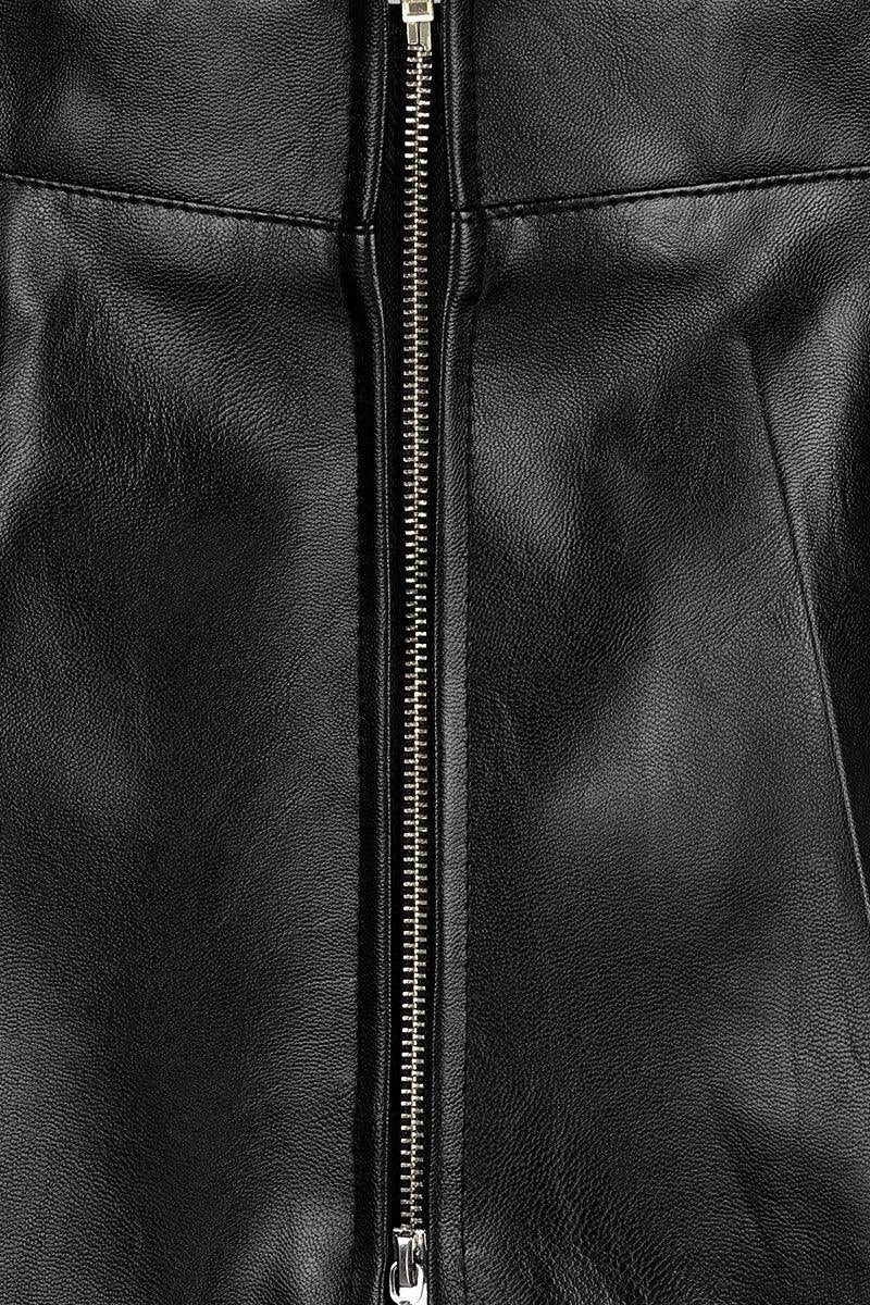 High Waist Front Zipper Skirt