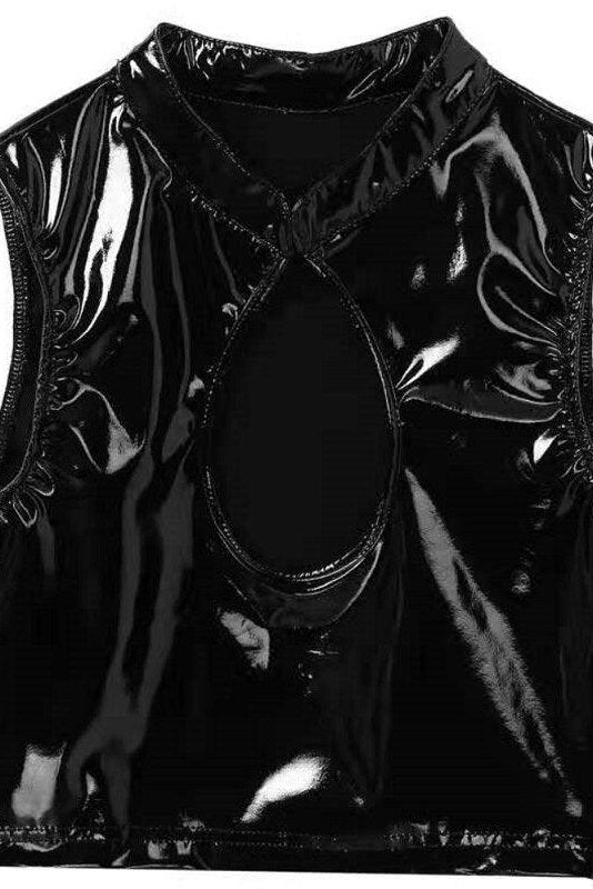 Shiny Vest Deep U Top